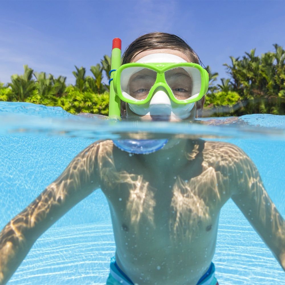 Swim Mask and Snorkel for Kids - Bestway Explora Essential Green