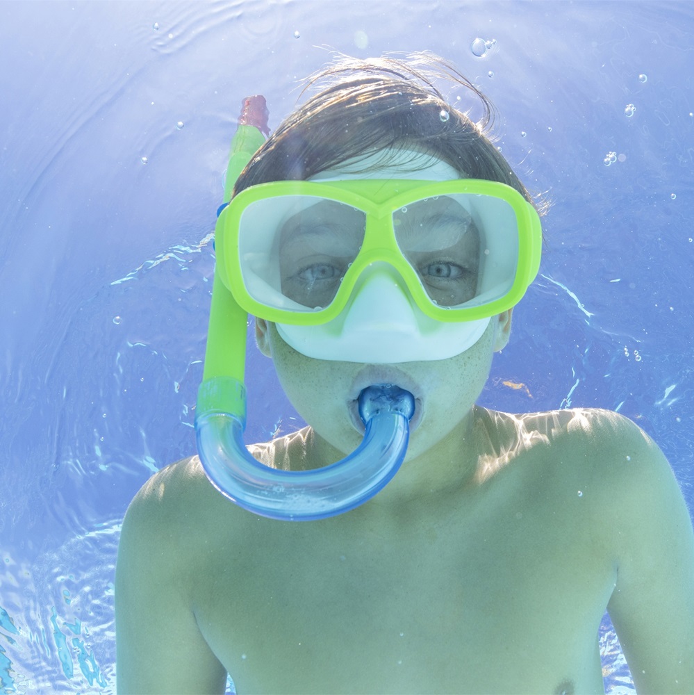 Swim Mask and Snorkel for Kids - Bestway Explora Essential Green