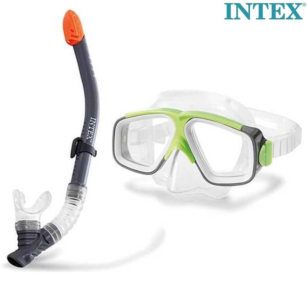 Kids' snorkel set Intex Green