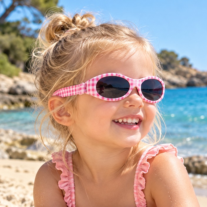 Sunglasses for Children - KidzBanz Pink Checkers