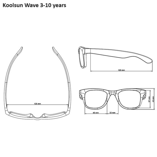 Sunglasses for Kids - Koolsun Wave Black Onyx