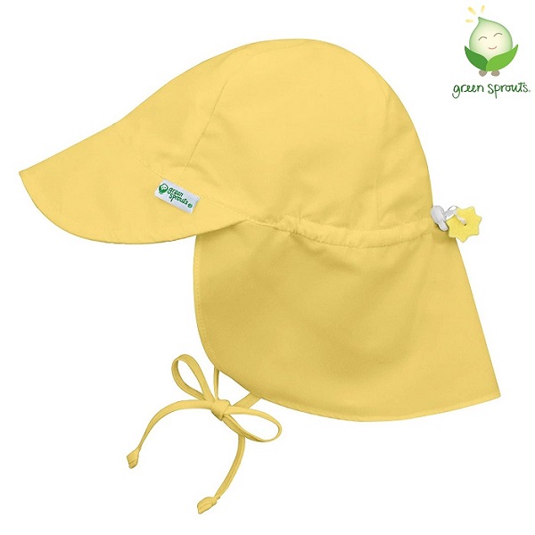 Sun cap for children Green Sprouts Yellow