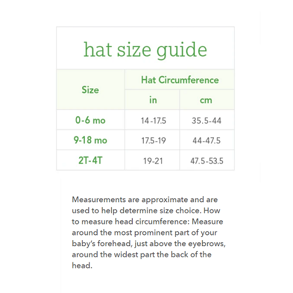 Green Sprouts Size Guide