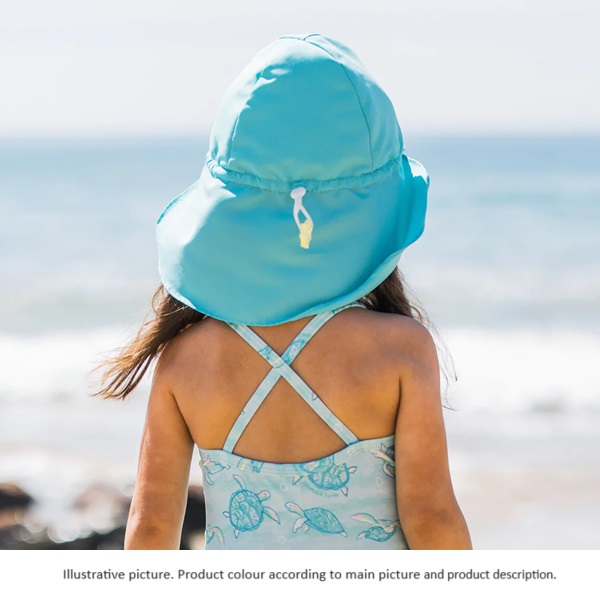 Sun Cap for Kids - Green Sprouts Light Aqua