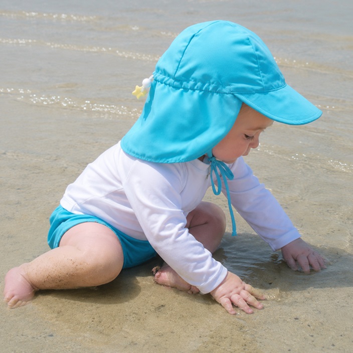 Sun Cap for Kids - Green Sprouts Aqua