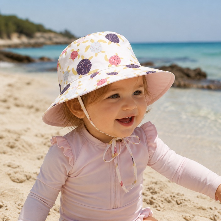 Children's Sun Hat - Lässig Turtles