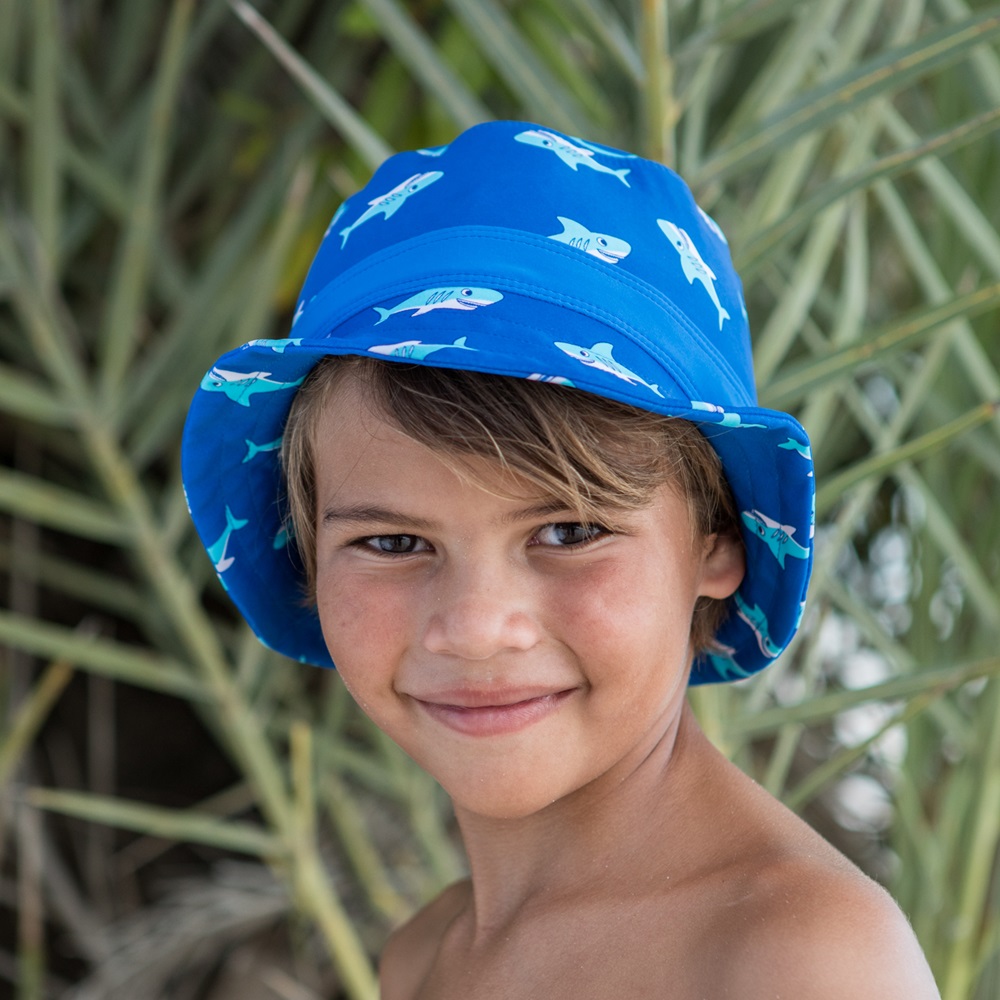 Kids' Brim Sun Hat - Playshoes Shark