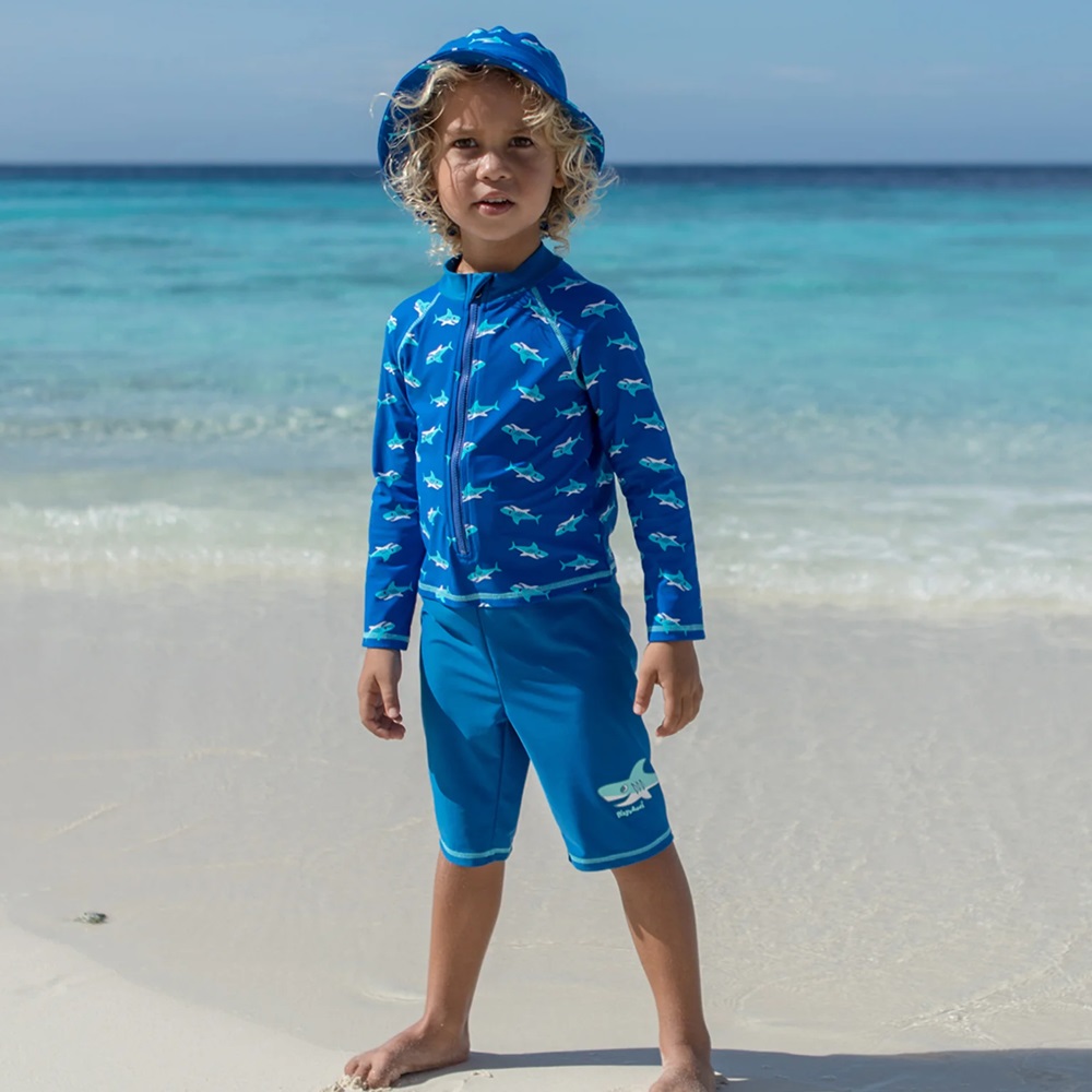 Kids' Brim Sun Hat - Playshoes Shark
