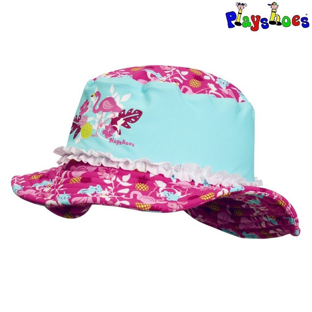 Kids' Brim Sun Hat - Playshoes Flamingo