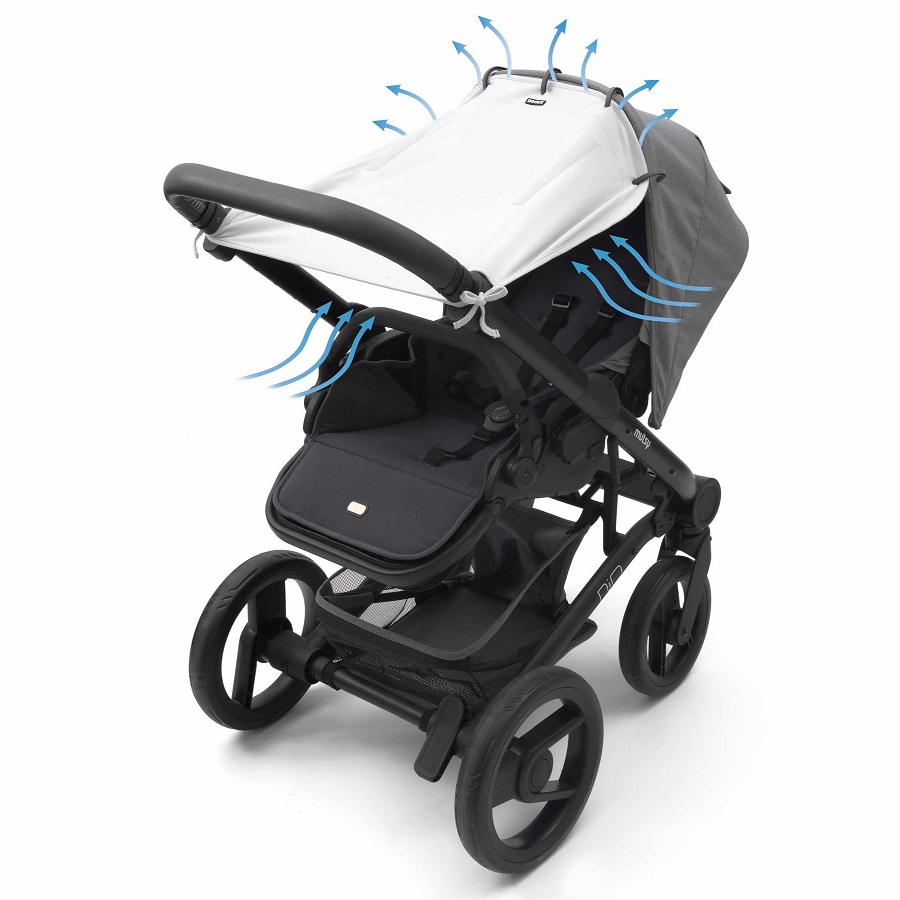 Pram sun shade Dooky Light Grey