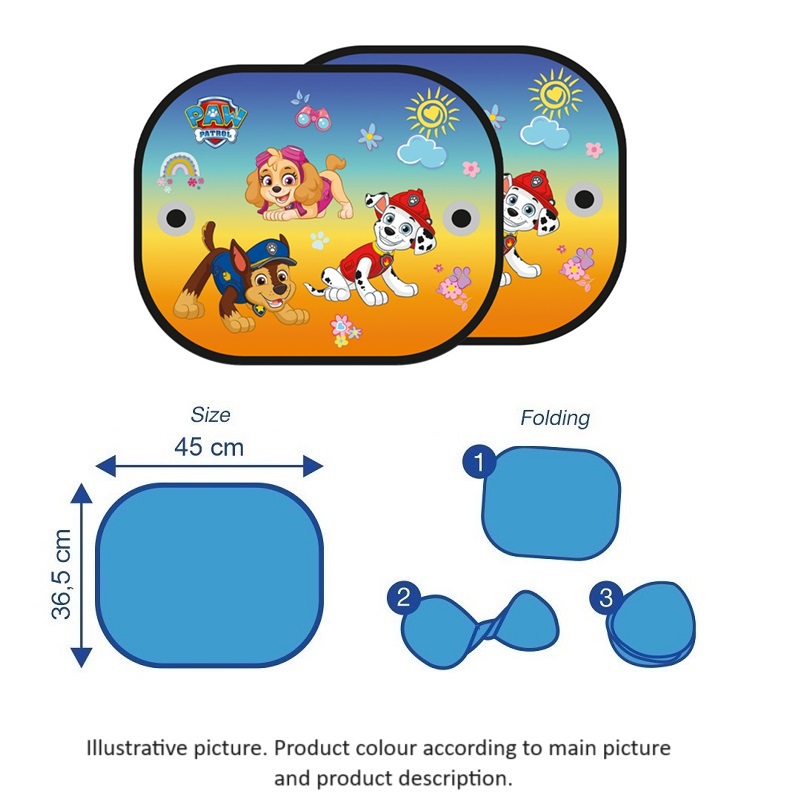 Sun shades for cars Paw Patrol Yellow