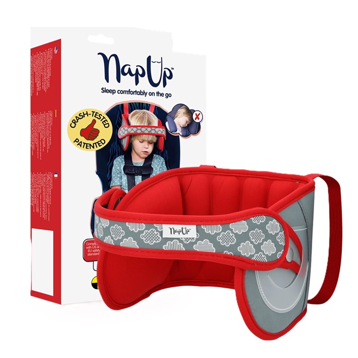Car headrest and necksupport for kids Nap-Up Red