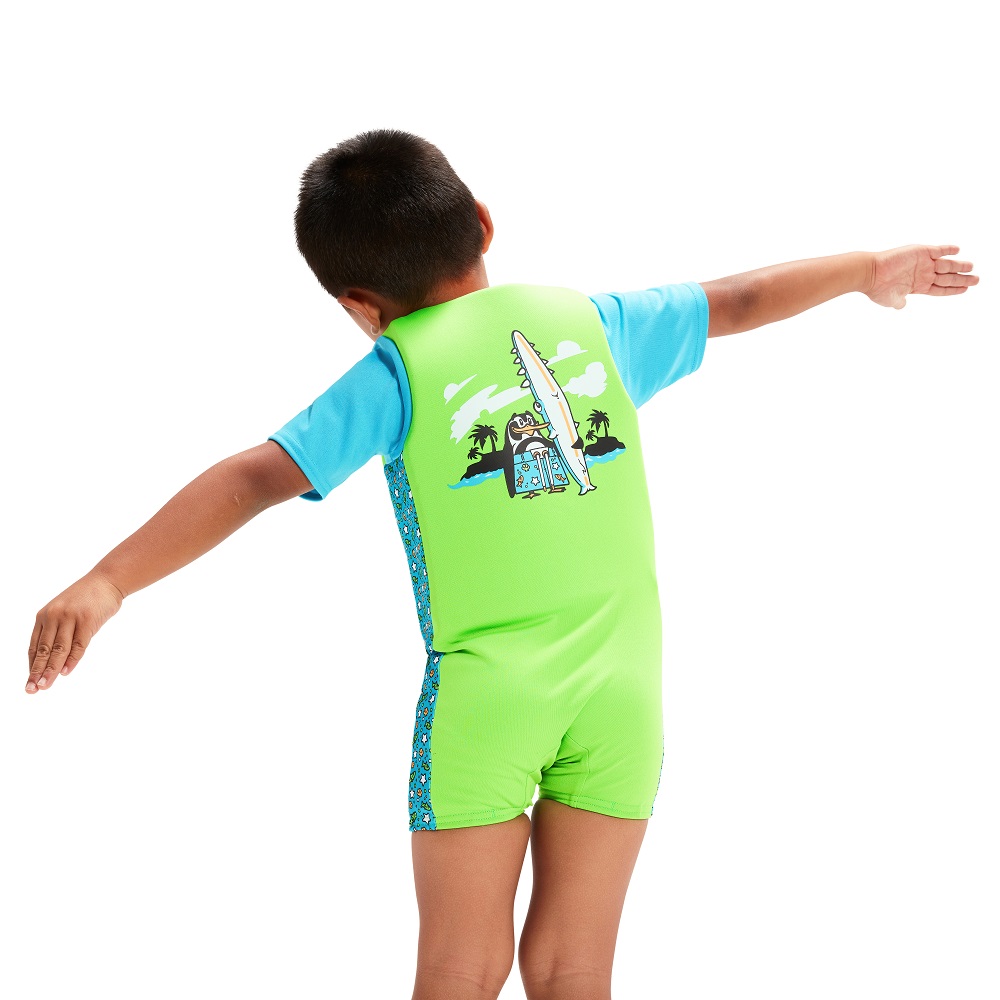 Float suit for kids Speedo Fluro Green