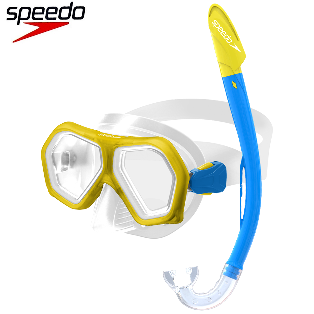 Kids snorkling set Speedo Junior Blue and Yellow