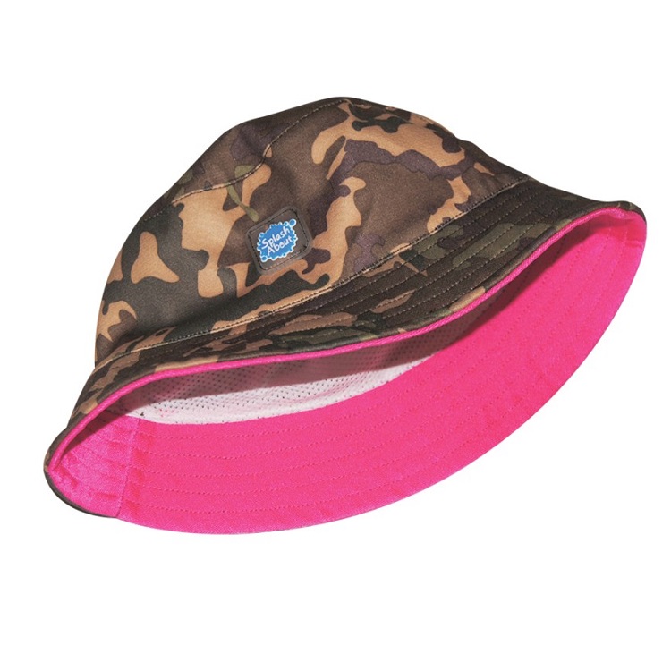 Sun bucket sun hat for children SplashAbout Pink Camo