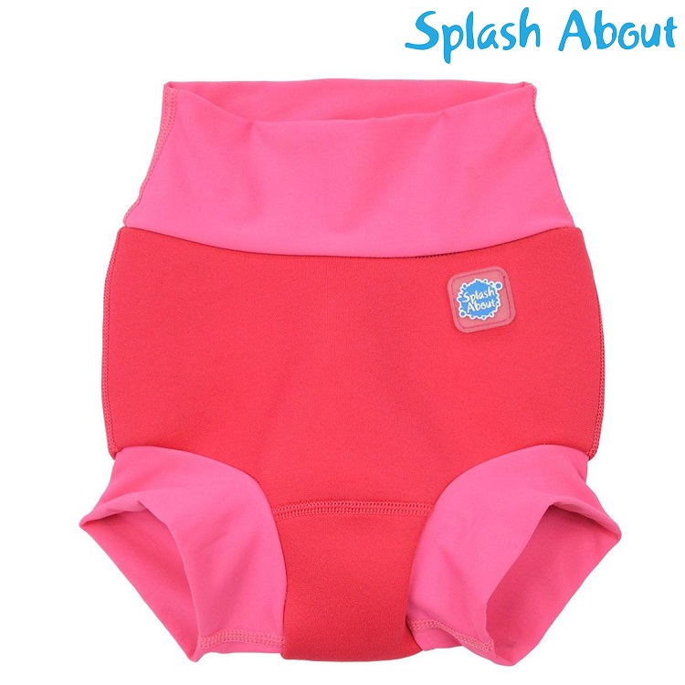 Reusable swim diaper SplashAbout Happy Nappy Pink Geranium