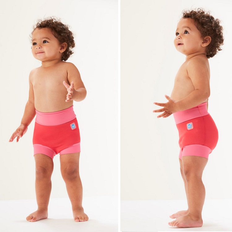 Reusable swim diaper SplashAbout Happy Nappy Pink Geranium