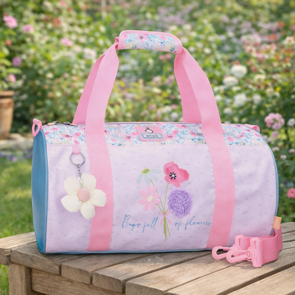 Duffle bag for kids Enso Full Of Flowers