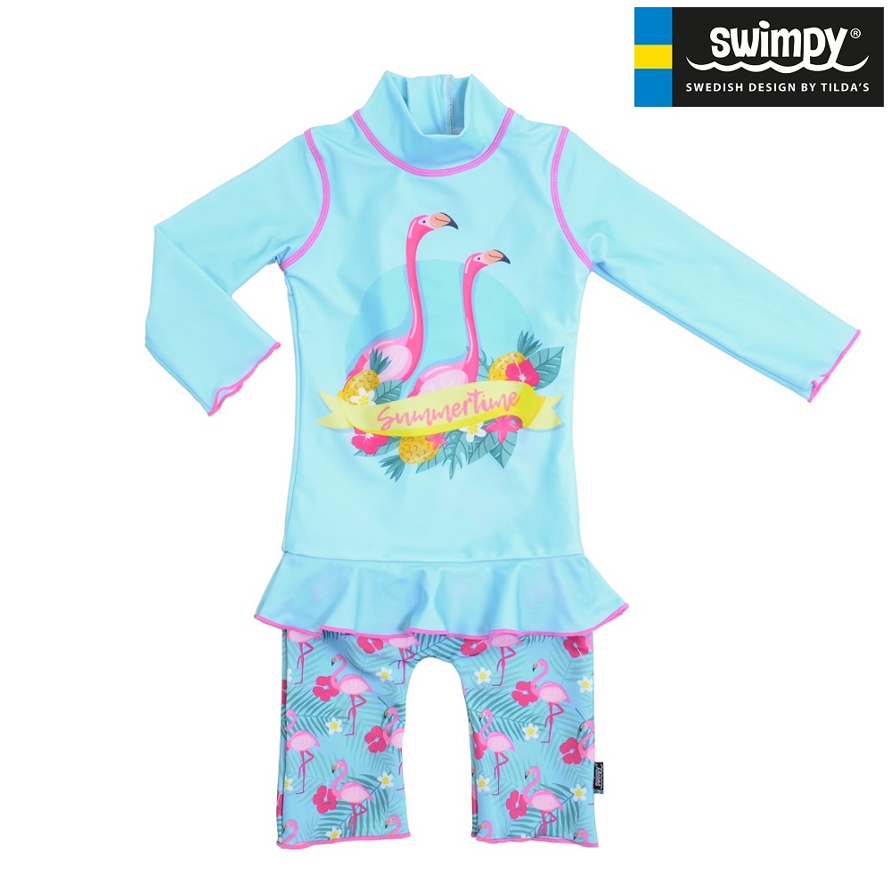 UV swimsuit for kids Swimpy Flamingo