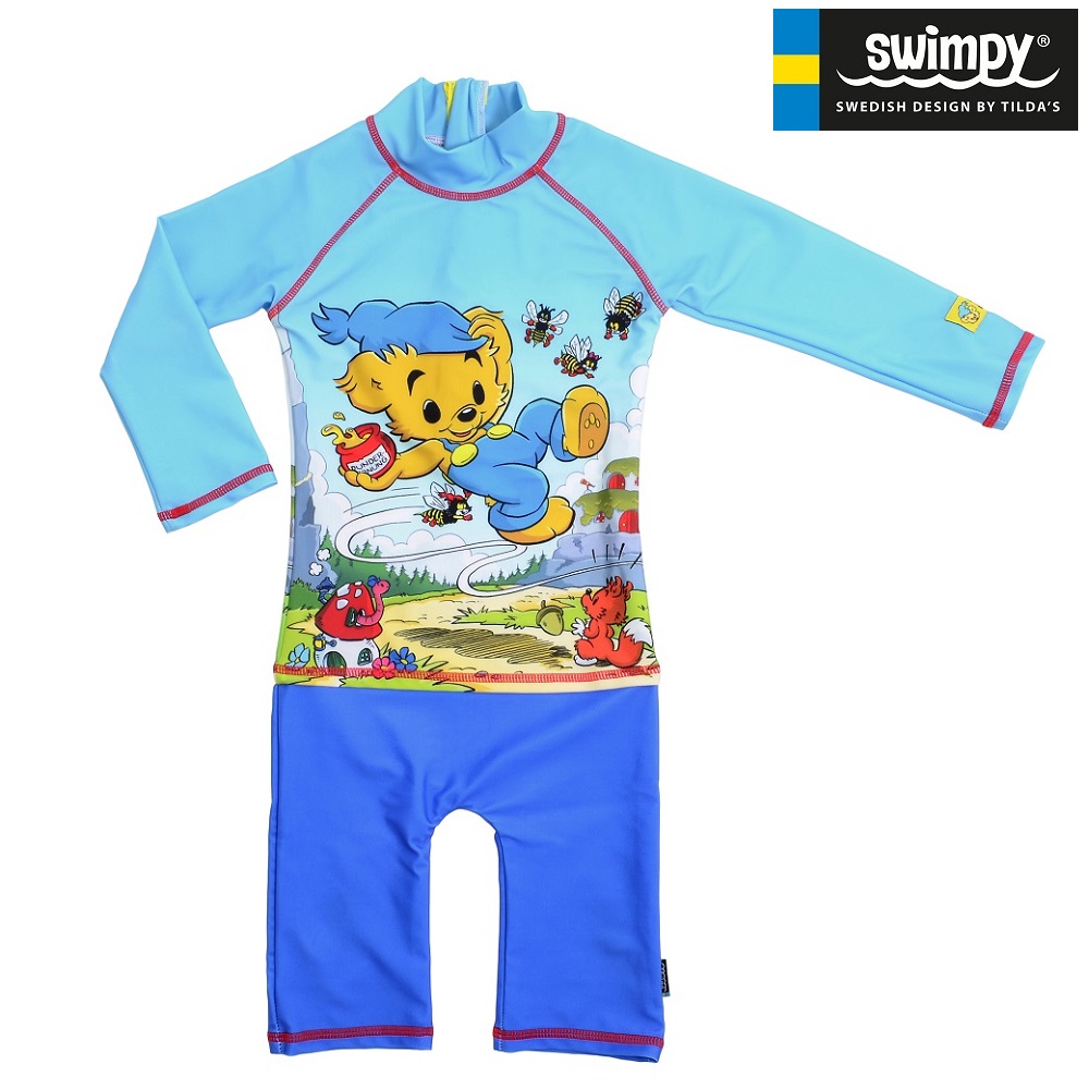 UV-dräkt Swimpy Bamse blå