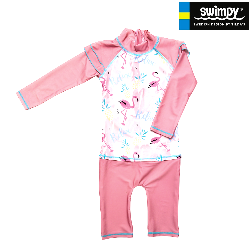 UV Swim Suit for Children Swimpy Flamingo