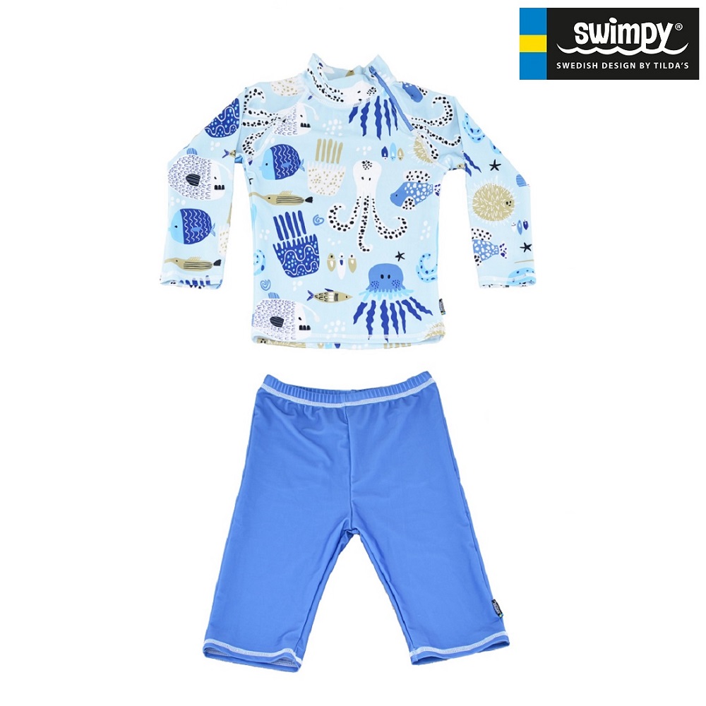 Children's UV rash guard and swim shorts Stay Octopus