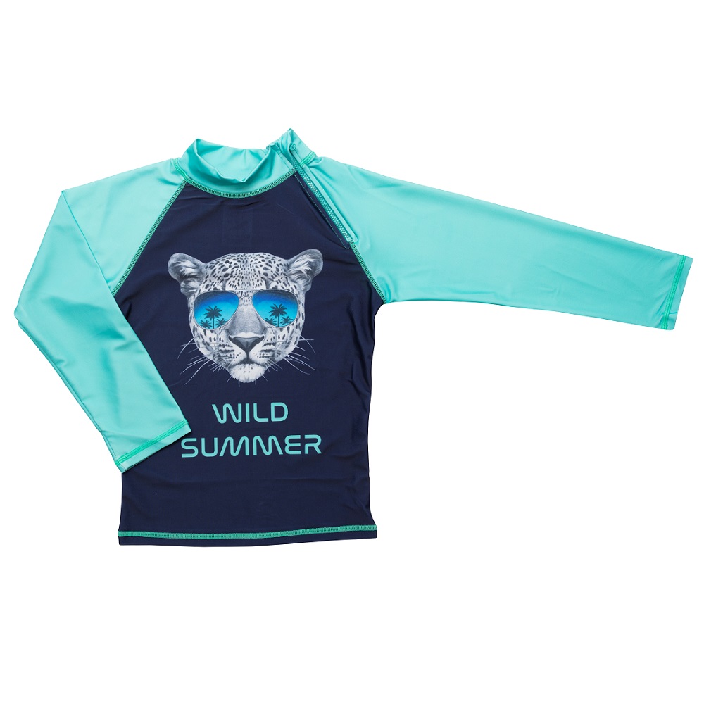 Children's set with Rash Guard and UV Swim Shorts Swimpy Wild Summer