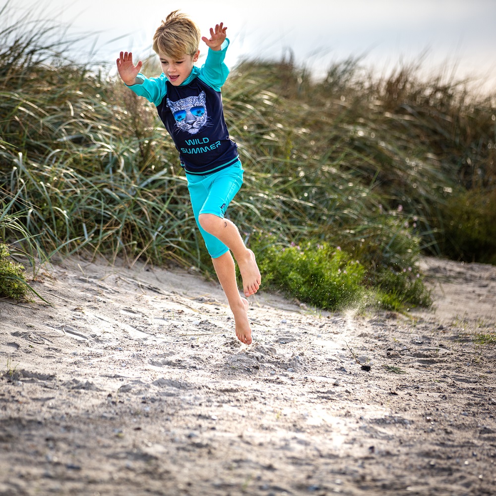 Children's set with Rash Guard and UV Swim Shorts Swimpy Wild Summer