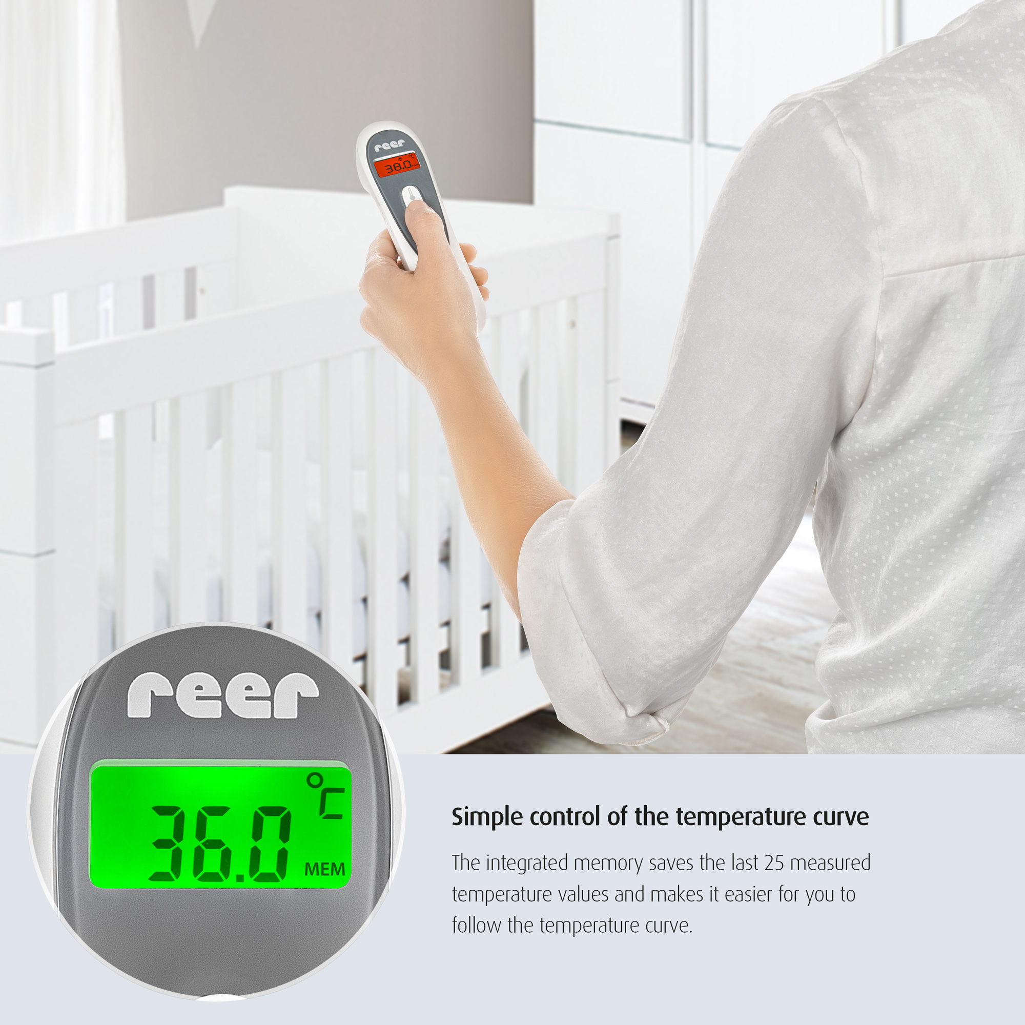 Digital fever thermometer Reer Colour SoftTemp 3-in-1
