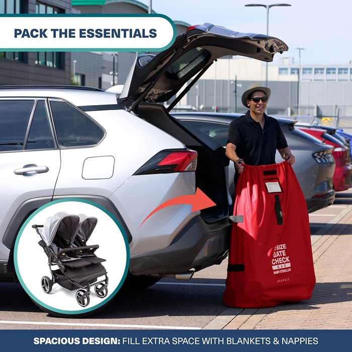 Travel Bag for Strollers - Bramble Pram Transport Bag XL Red