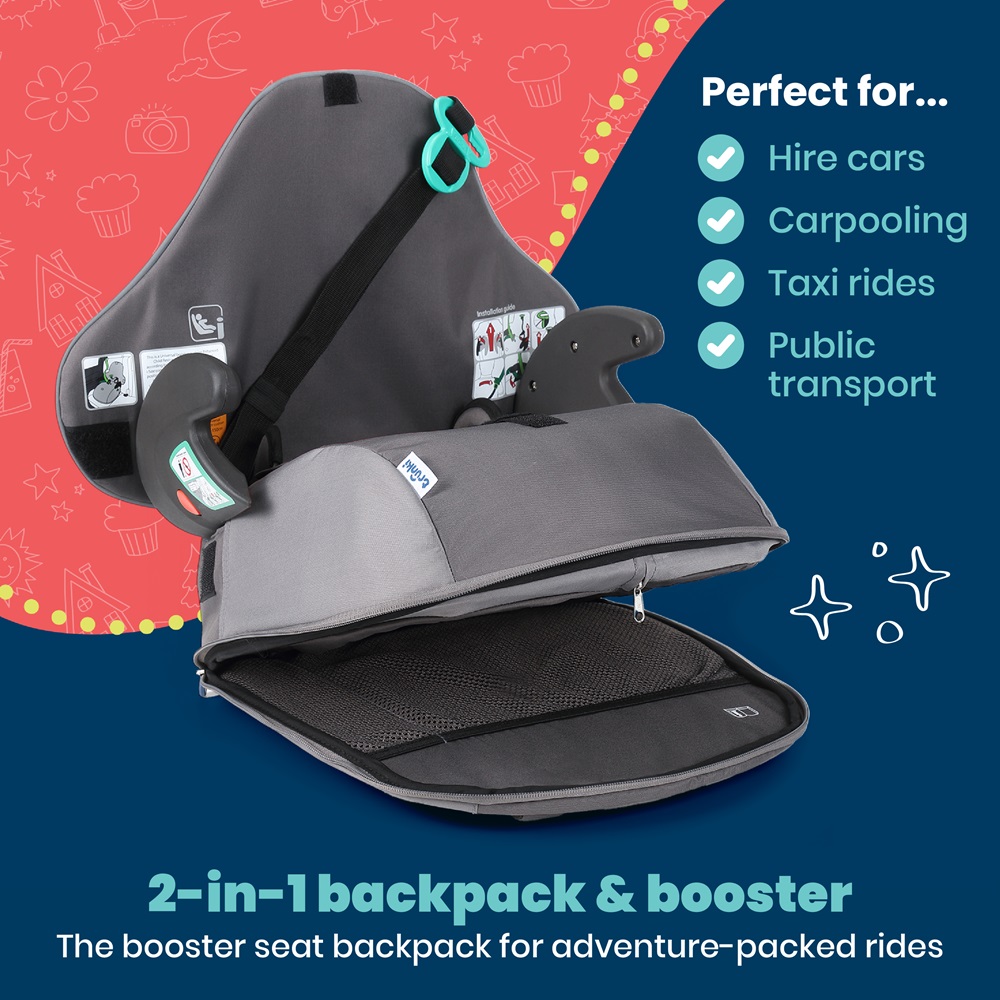 Car Booster Seat Trunki BoostApak 2.0 Grey Car Booster Seat Trunki BoostApak 2.0 Grey