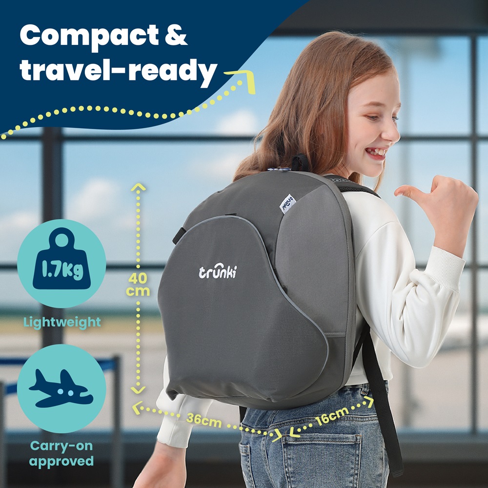 Car Booster Seat Trunki BoostApak 2.0 Grey Car Booster Seat Trunki BoostApak 2.0 Grey