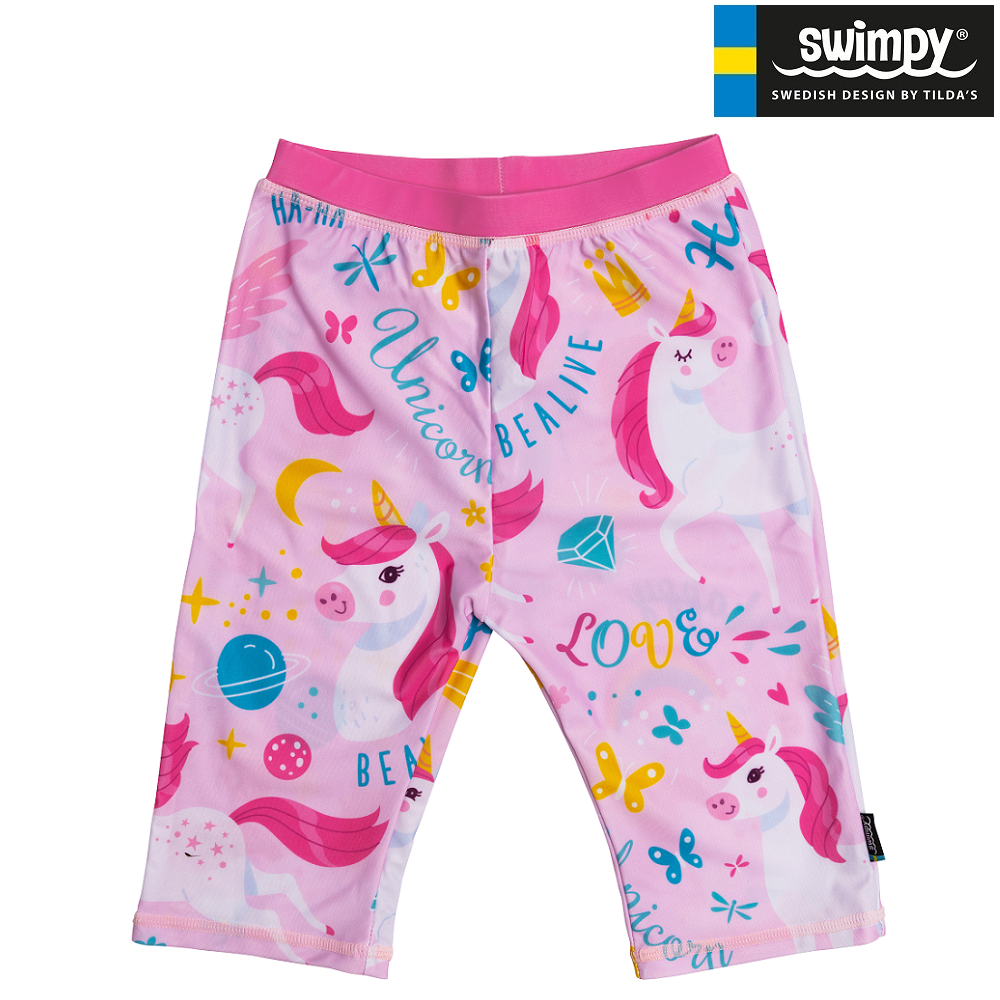 UV swim shorts for kids Swimpy Unicorns