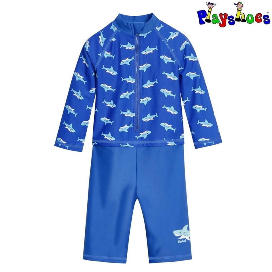 UV Protective Suit for Kids - Playshoes Shark