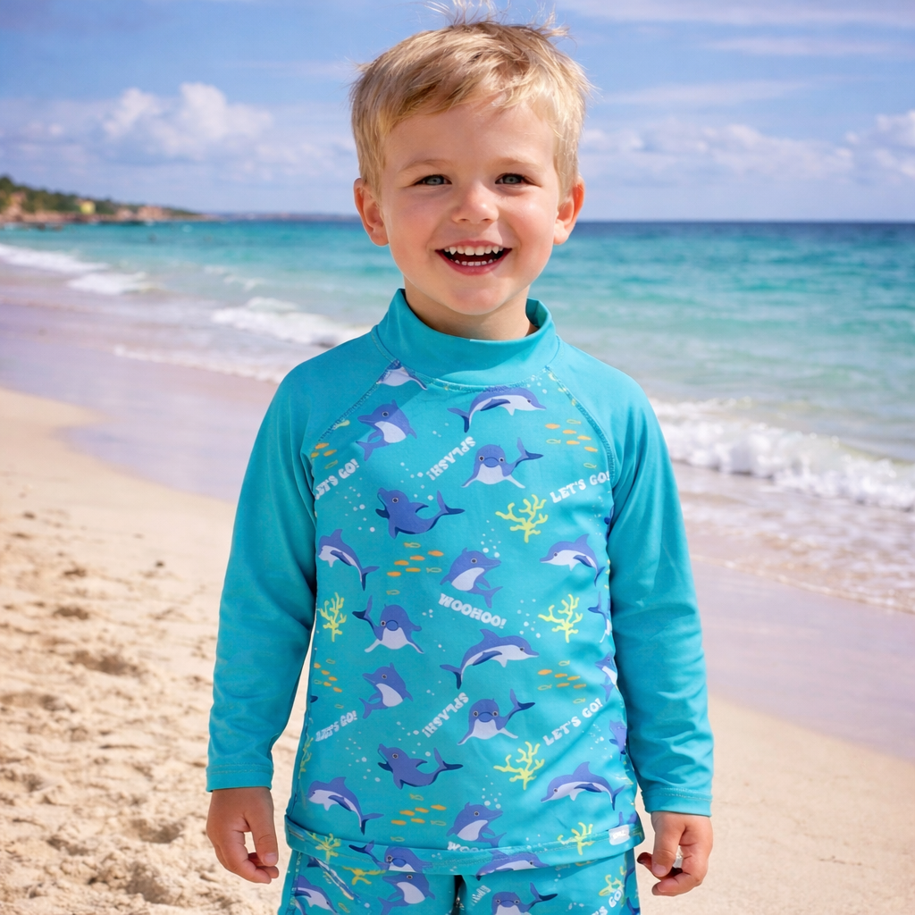 UV Rash Guard for Kids - Banz Dolphines UV Rash Guard for Kids - Banz Dolphines