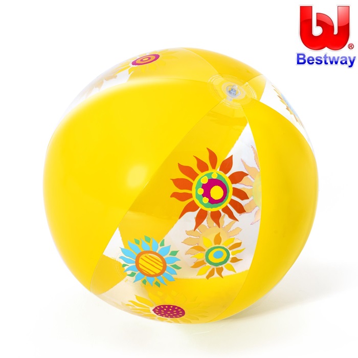 Inflatable Beach Ball - Bestway Designer Yellow Inflatable Beach Ball - Bestway Designer Yellow