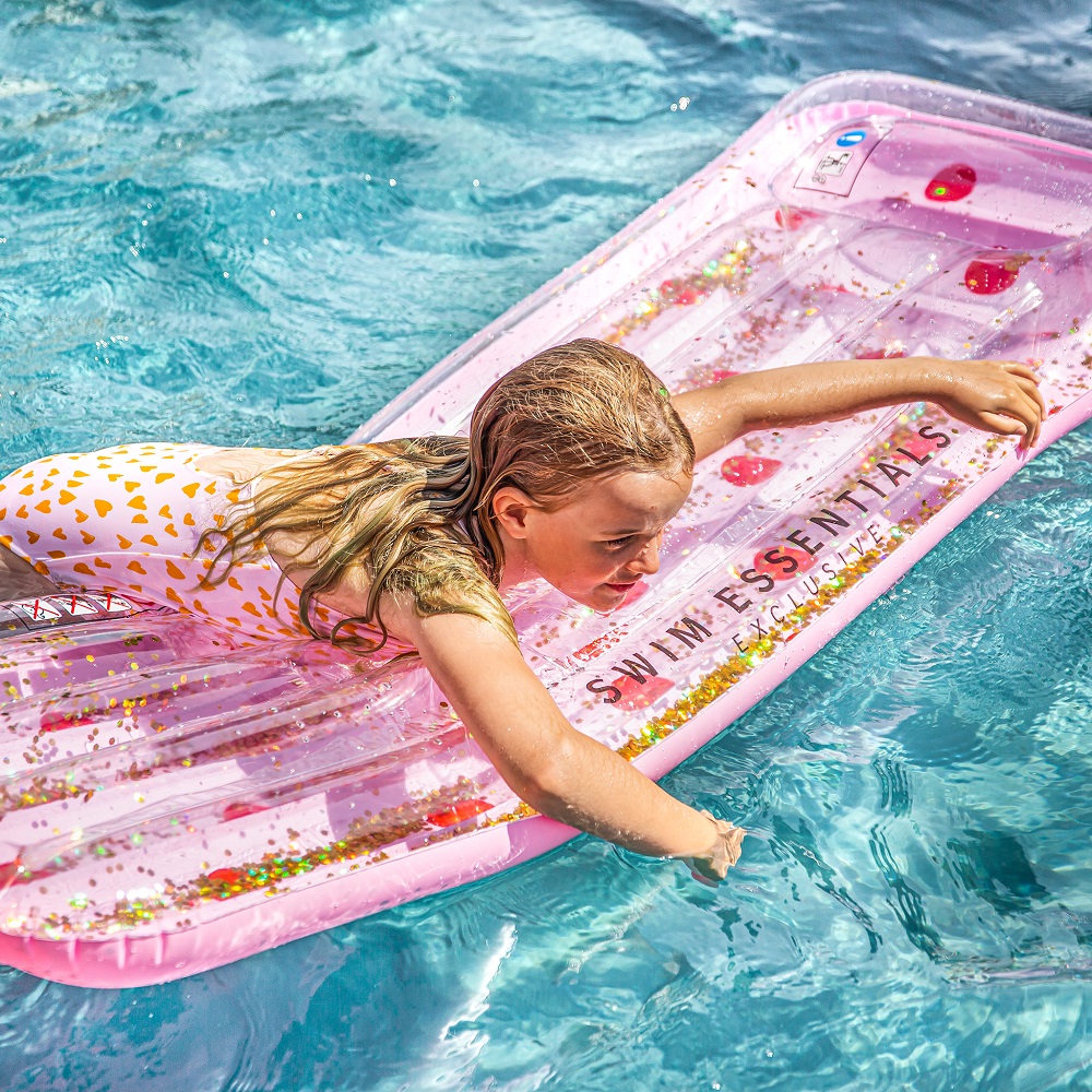 Inflatable water mattress Pink Dots