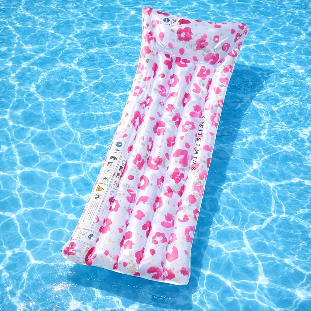 Inflatable water mattress Swim Essentials Pink Leopard