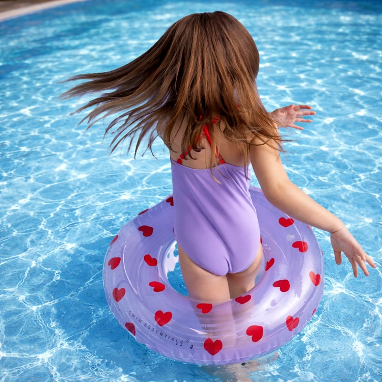 Swim Ring - Swim Essentials Lilac Hearts
