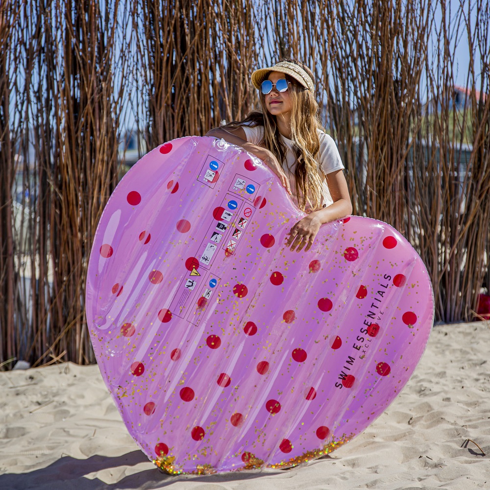 Inflatable water mattress Intex Pink Heart