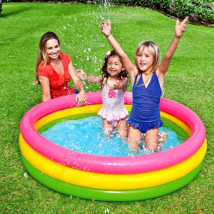 Children's inflatable pool Intex Rainbow