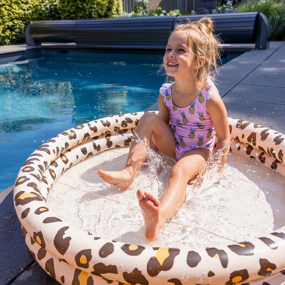 Uppblåsbar barnbassäng Swim Essentials Beige Leopard