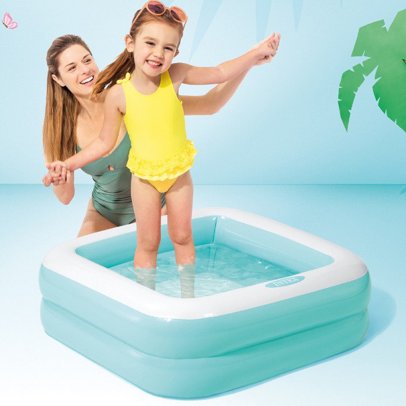 Inflatable pool for kids Intex Square Light Blue