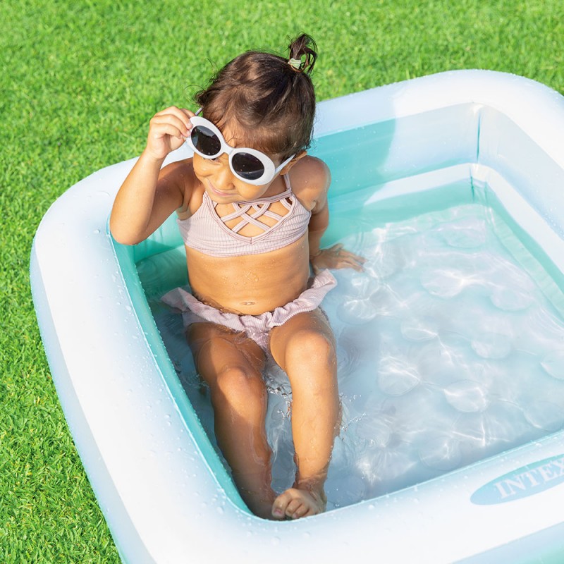 Inflatable pool for kids Intex Square Light Blue