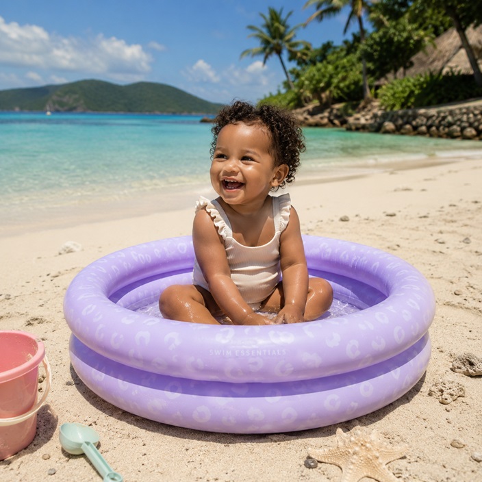 Inflatable mini pool for kids Swim Essentials Lilac Leopard
