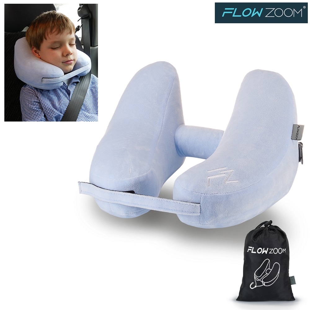 Inflatable travel neck pillow for children Flowzoom Air Pillow Kids Blue