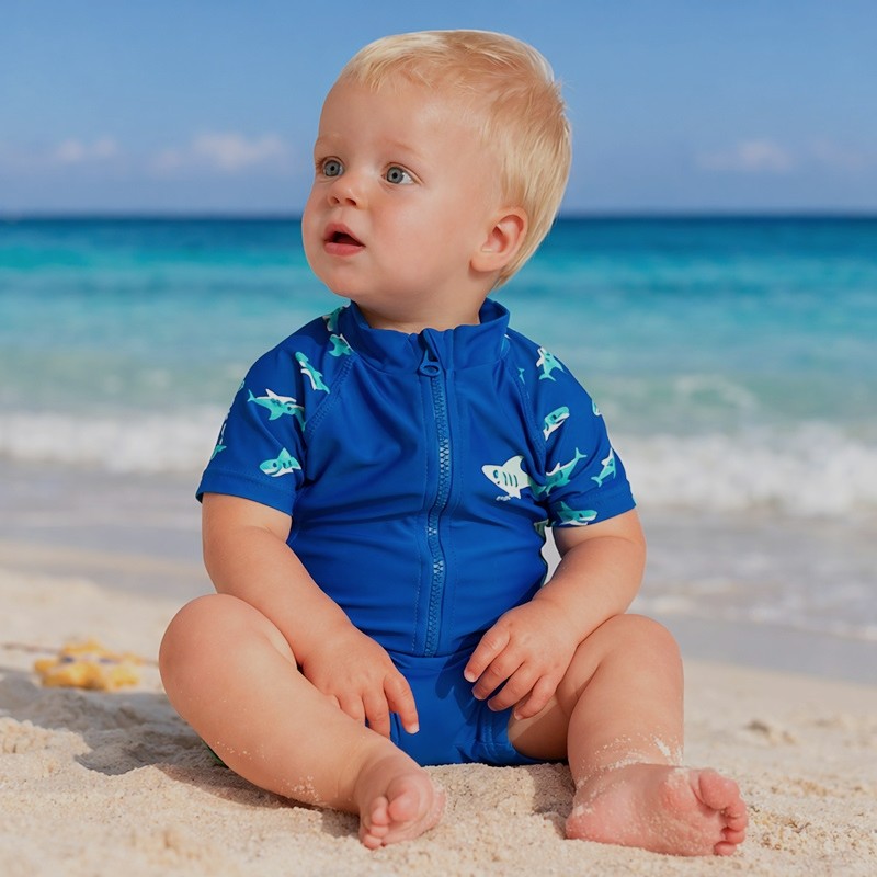 Children's UV Protective Suit - Playshoes Shark