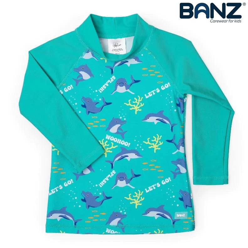 UV Rash Guard for Kids - Banz Dolphines