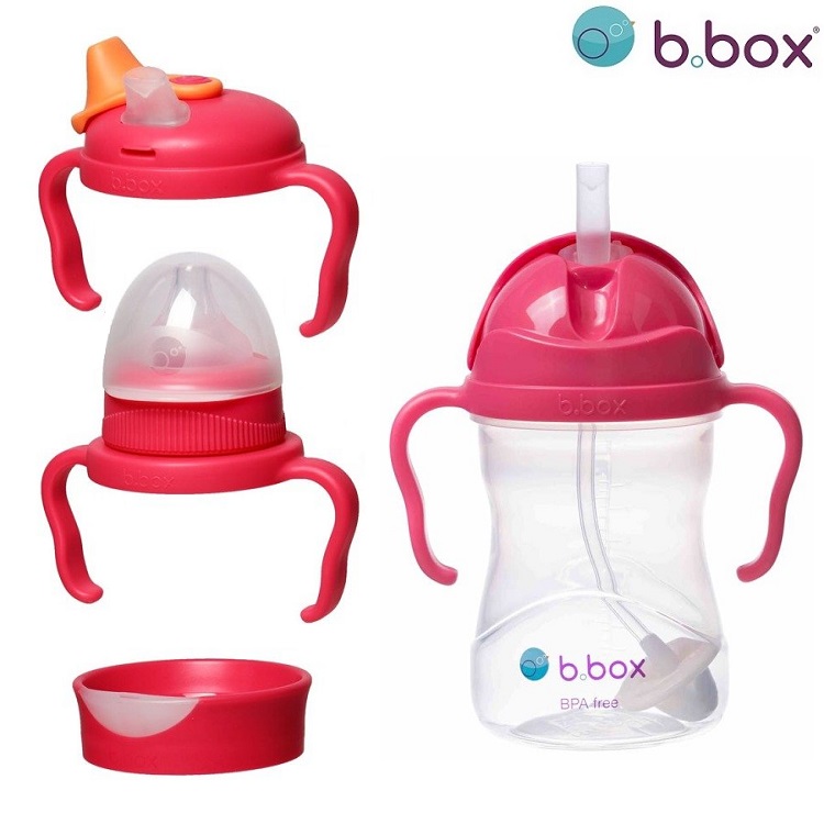 Drinking bottle for kids B.box Transition Value Pack Raspberry