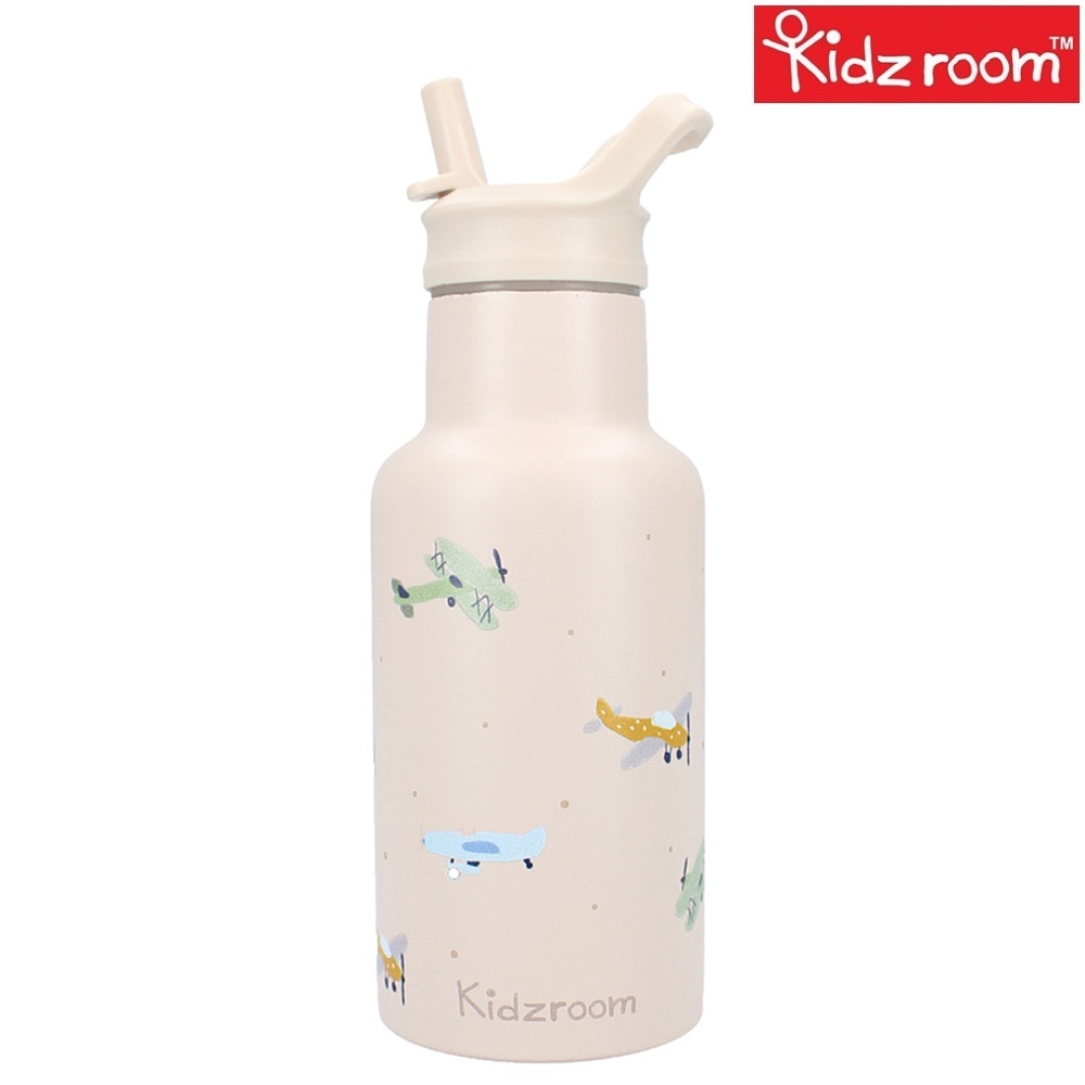 Metal drinking bottle for kids Kidzroom Aircrafts